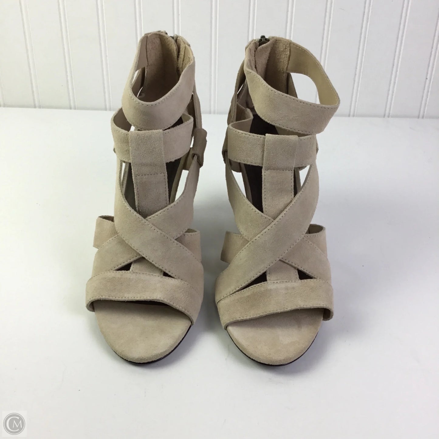 Sandals Heels Wedge By Joie In Tan, Size: 9.5