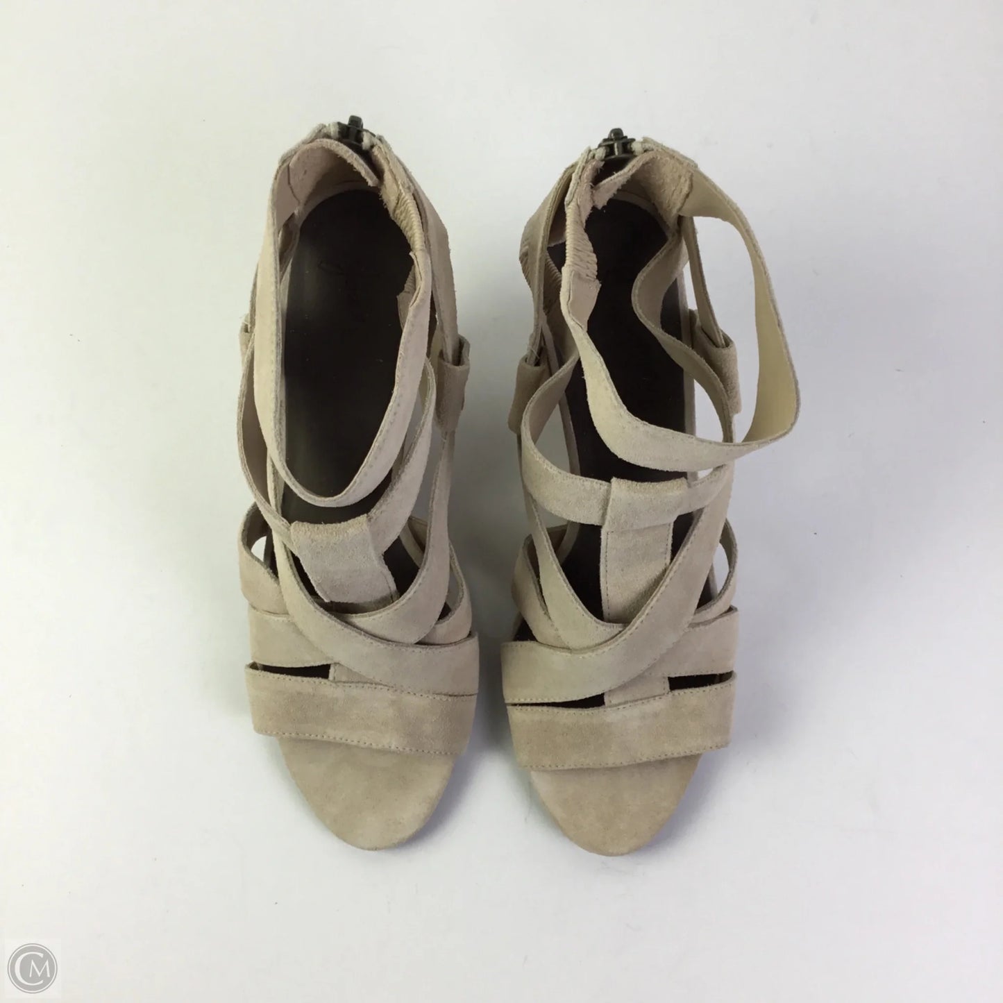 Sandals Heels Wedge By Joie In Tan, Size: 9.5
