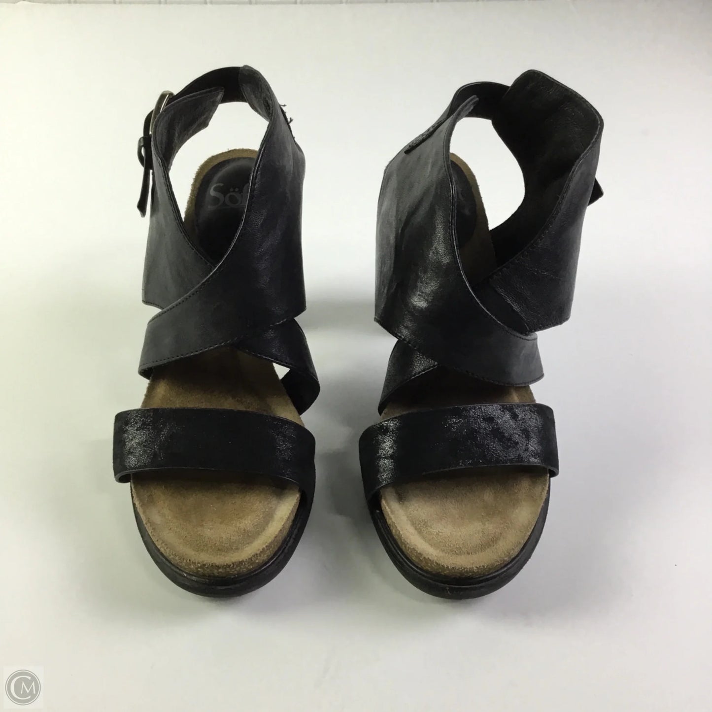 Sandals Heels Block By Sofft In Black, Size: 8