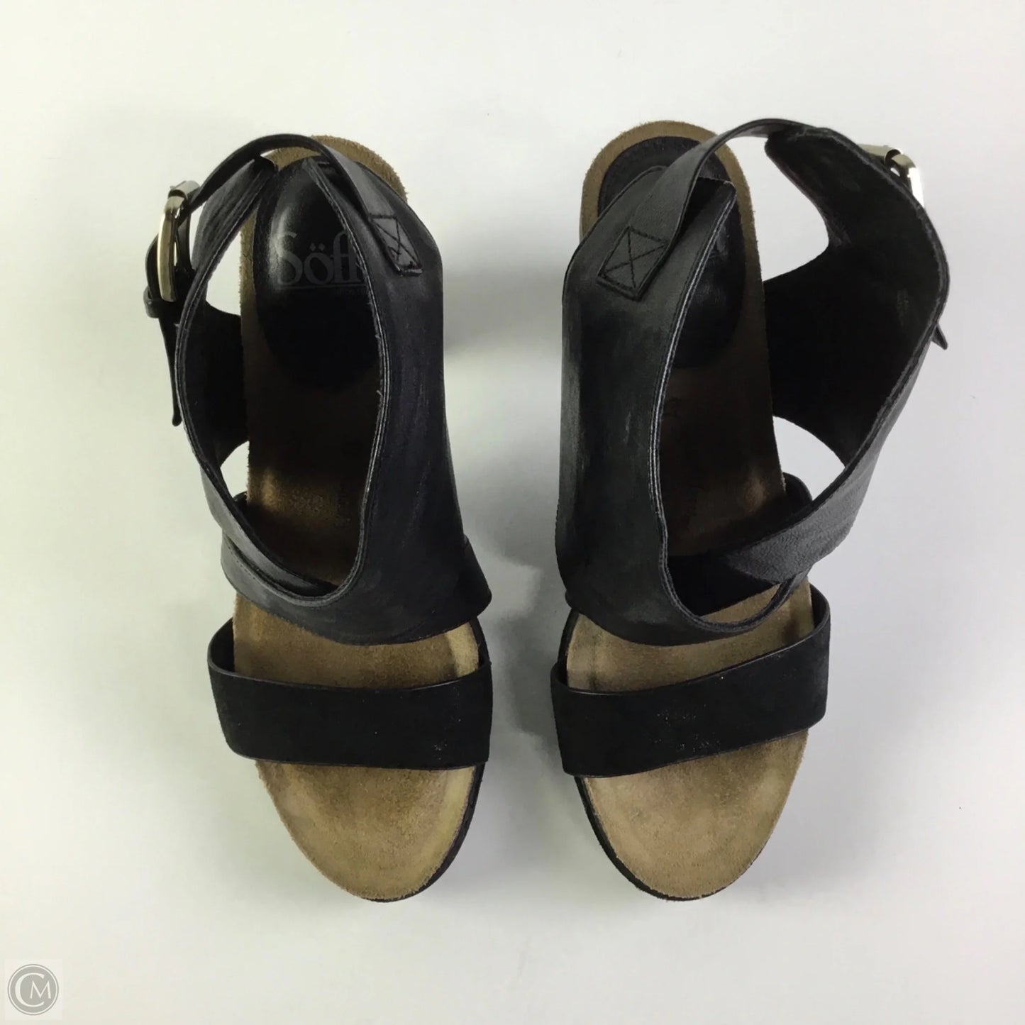 Sandals Heels Block By Sofft In Black, Size: 8