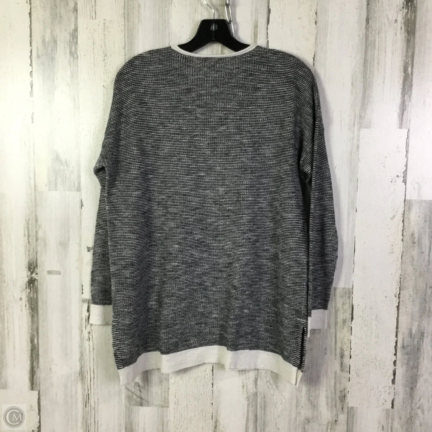 Top Long Sleeve By Eileen Fisher In Black & White, Size: S