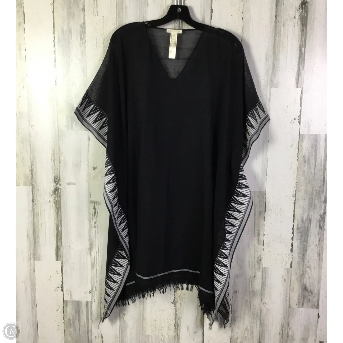 Kimono By Eileen Fisher In Black & White, Size: Osfm