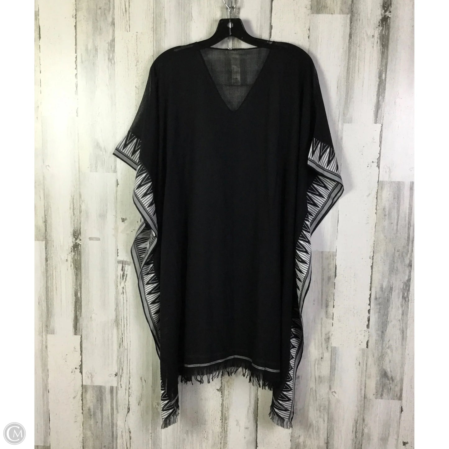 Kimono By Eileen Fisher In Black & White, Size: Osfm
