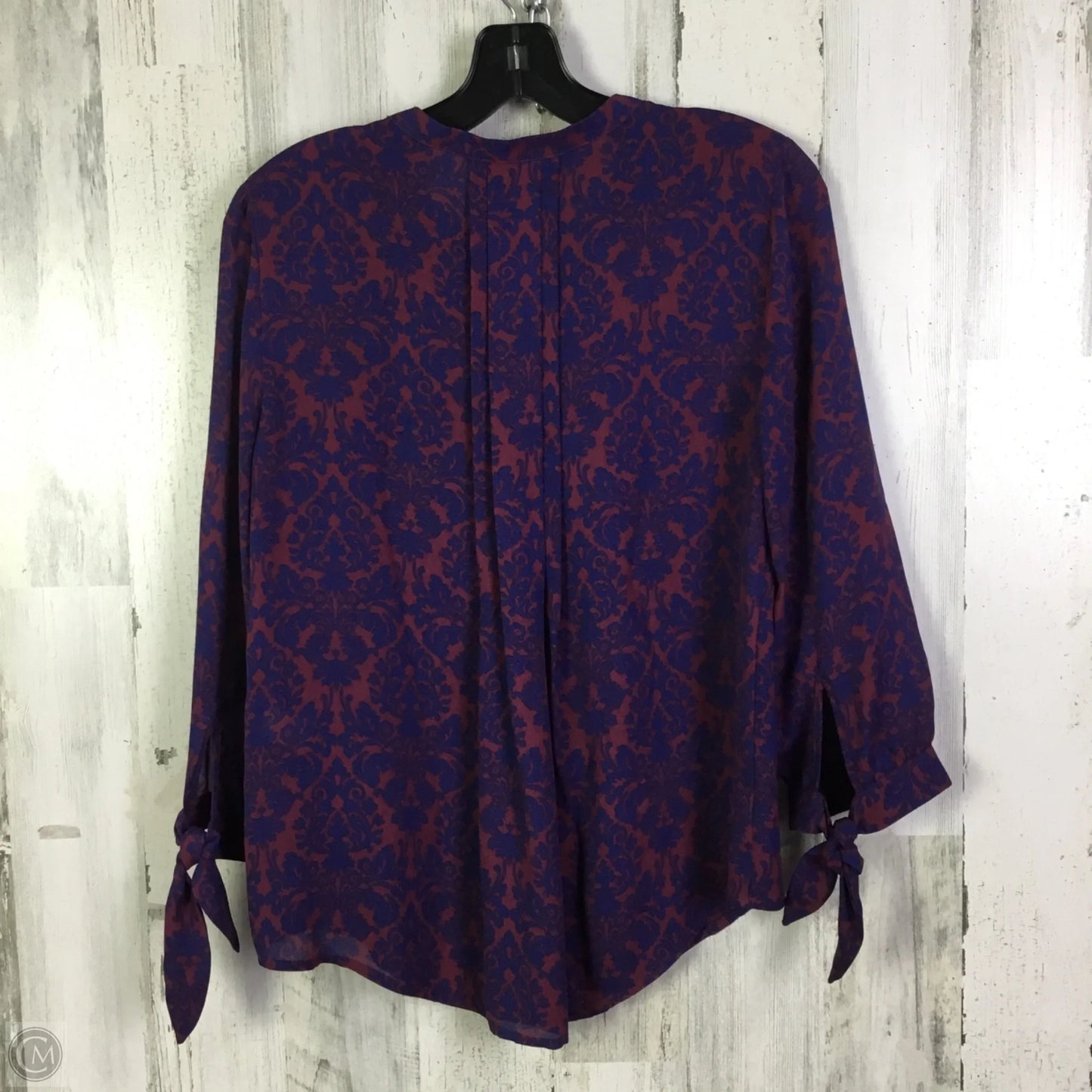Blouse 3/4 Sleeve By 41 Hawthorn In Blue & Red, Size: S