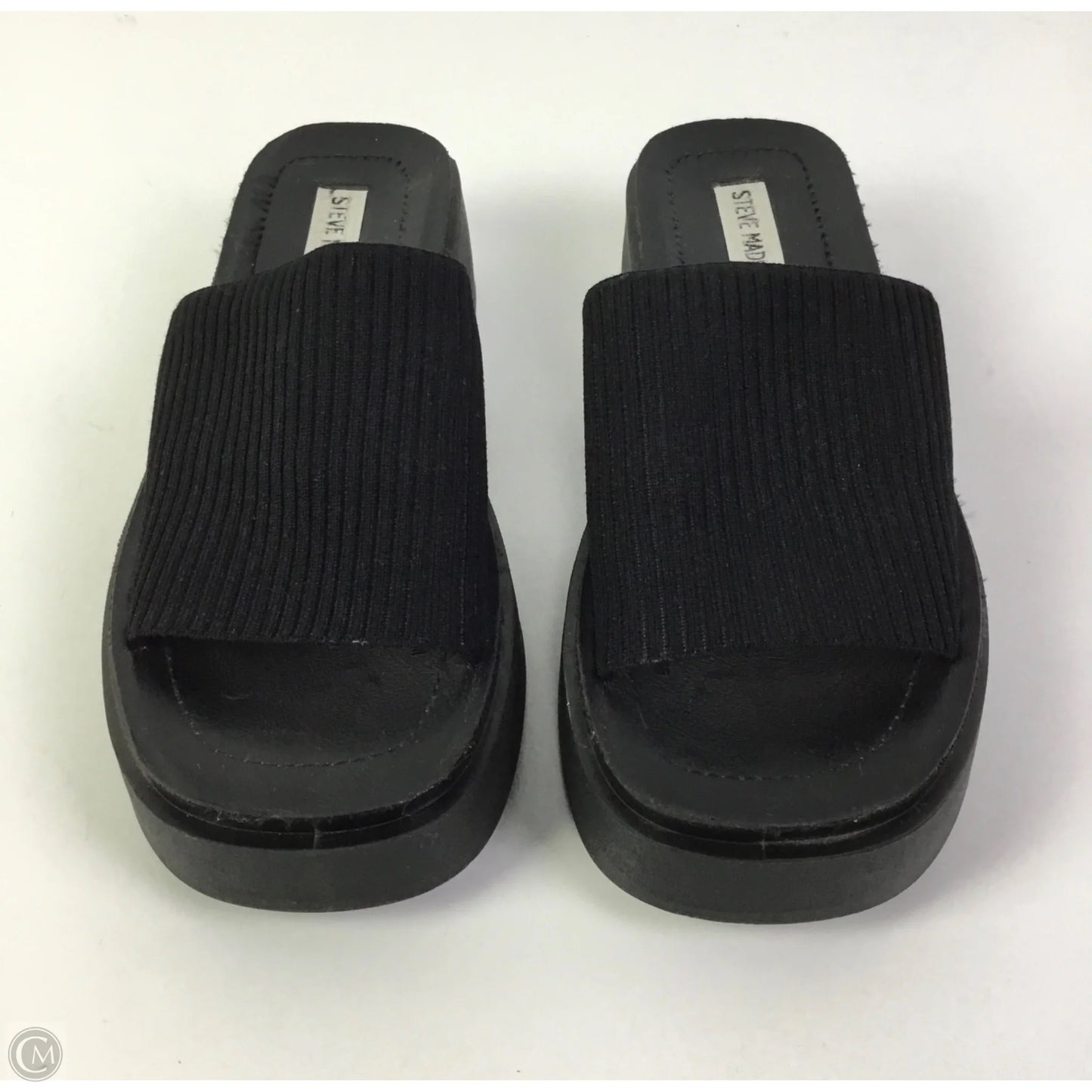 Sandals Heels Platform By Steve Madden In Black, Size: 9