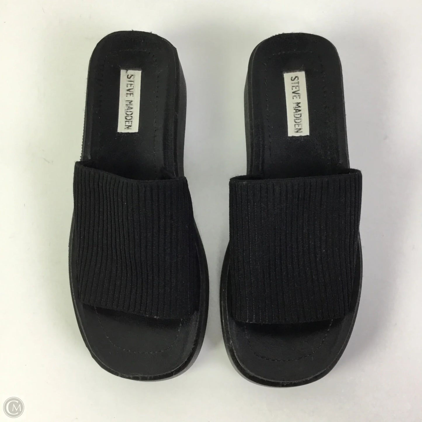 Sandals Heels Platform By Steve Madden In Black, Size: 9
