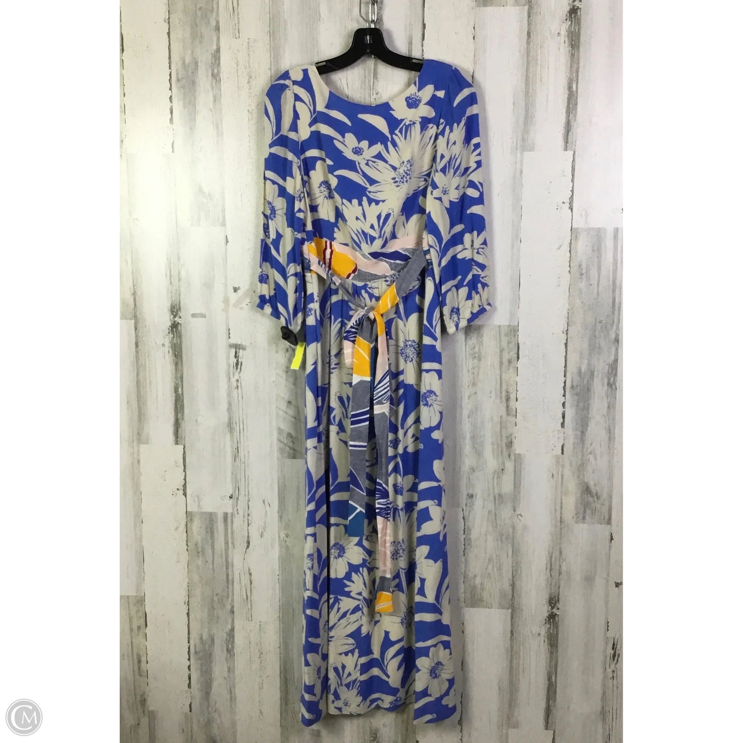 Dress Casual Maxi By Maeve In Blue & Cream, Size: M