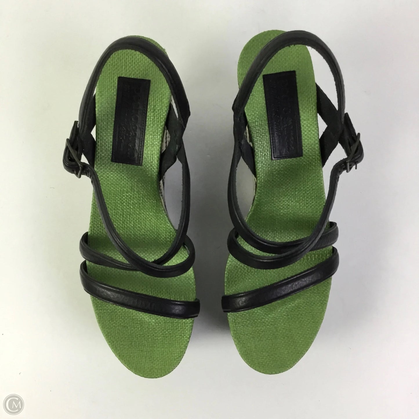 Sandals Heels Platform By Cma In Black & Green, Size: 8.5