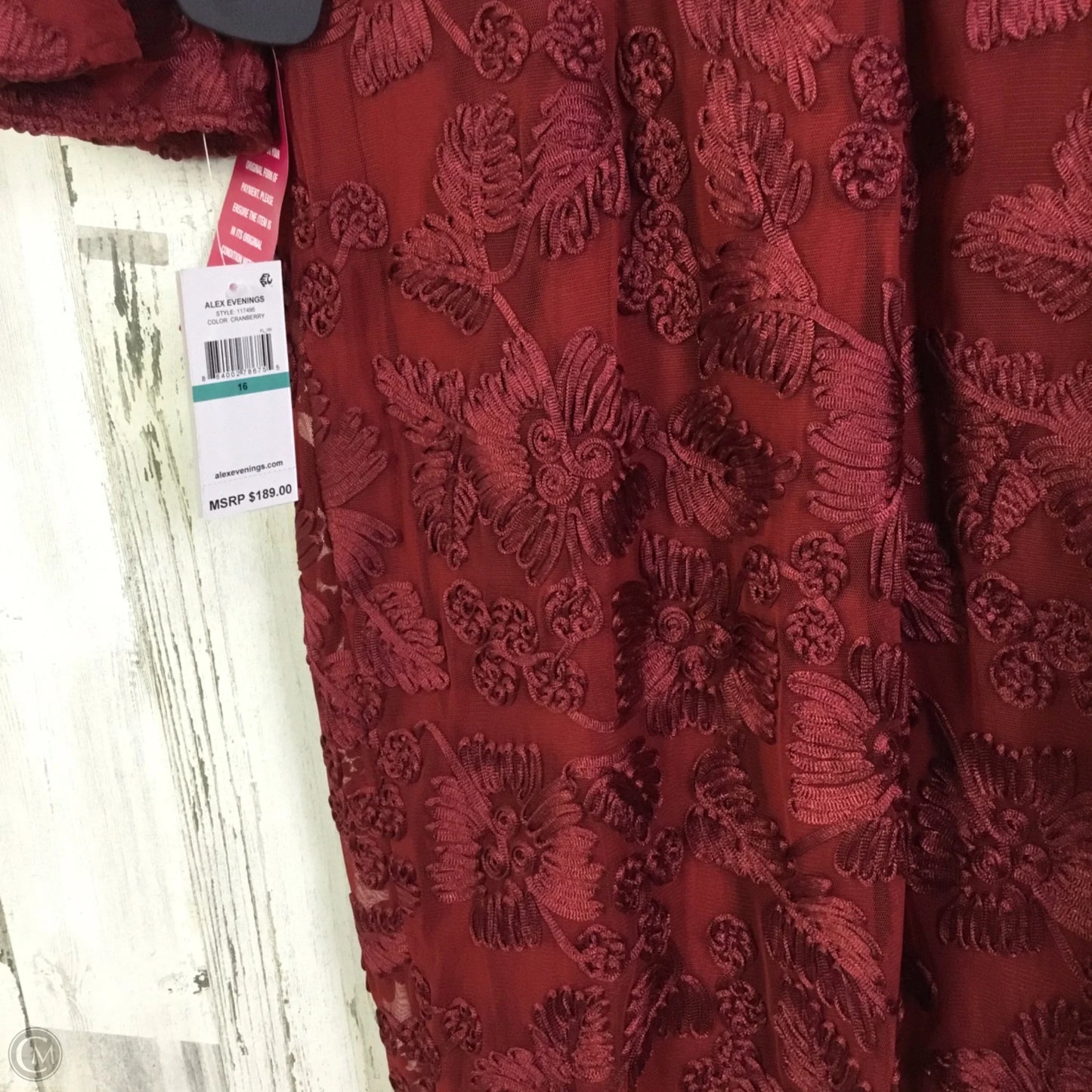 Dress Party Midi By Alex Evenings In Red, Size: Xl