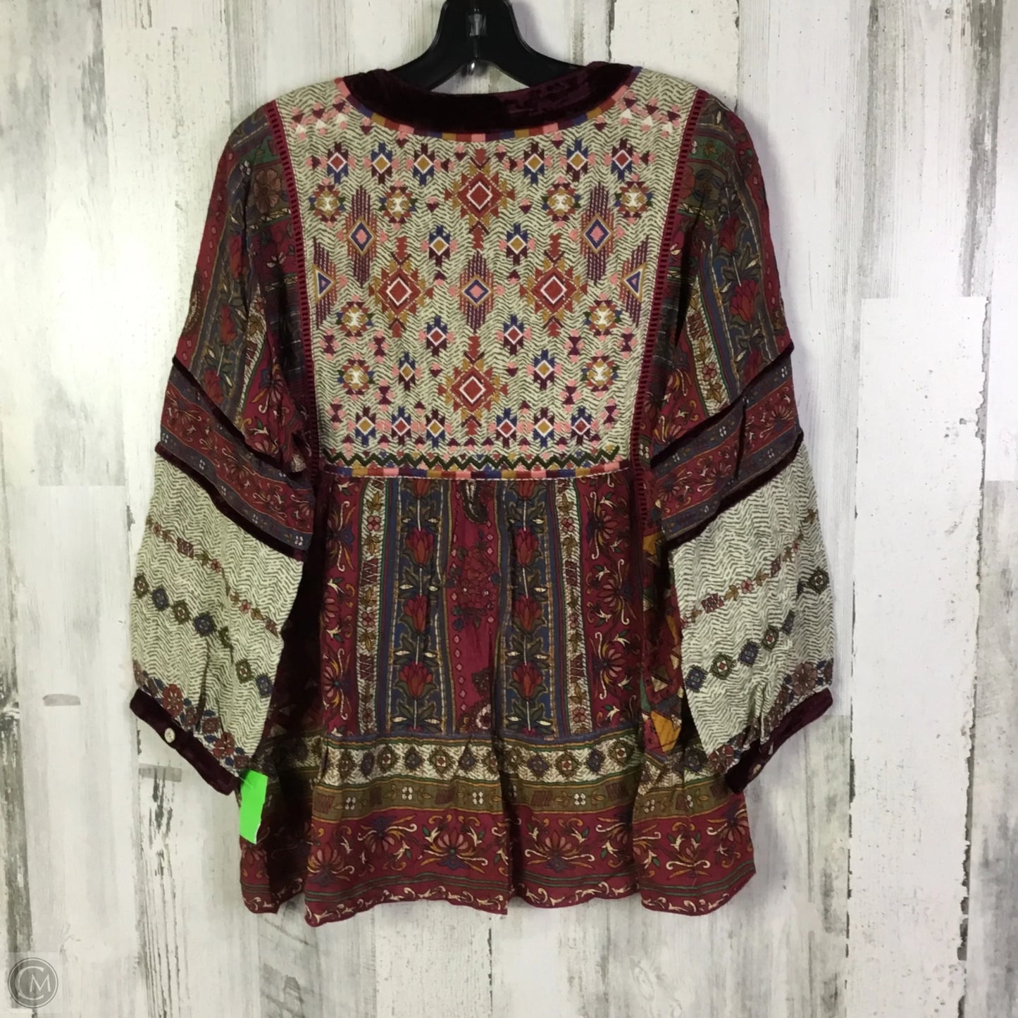 Top 3/4 Sleeve By John Mark In Red, Size: M