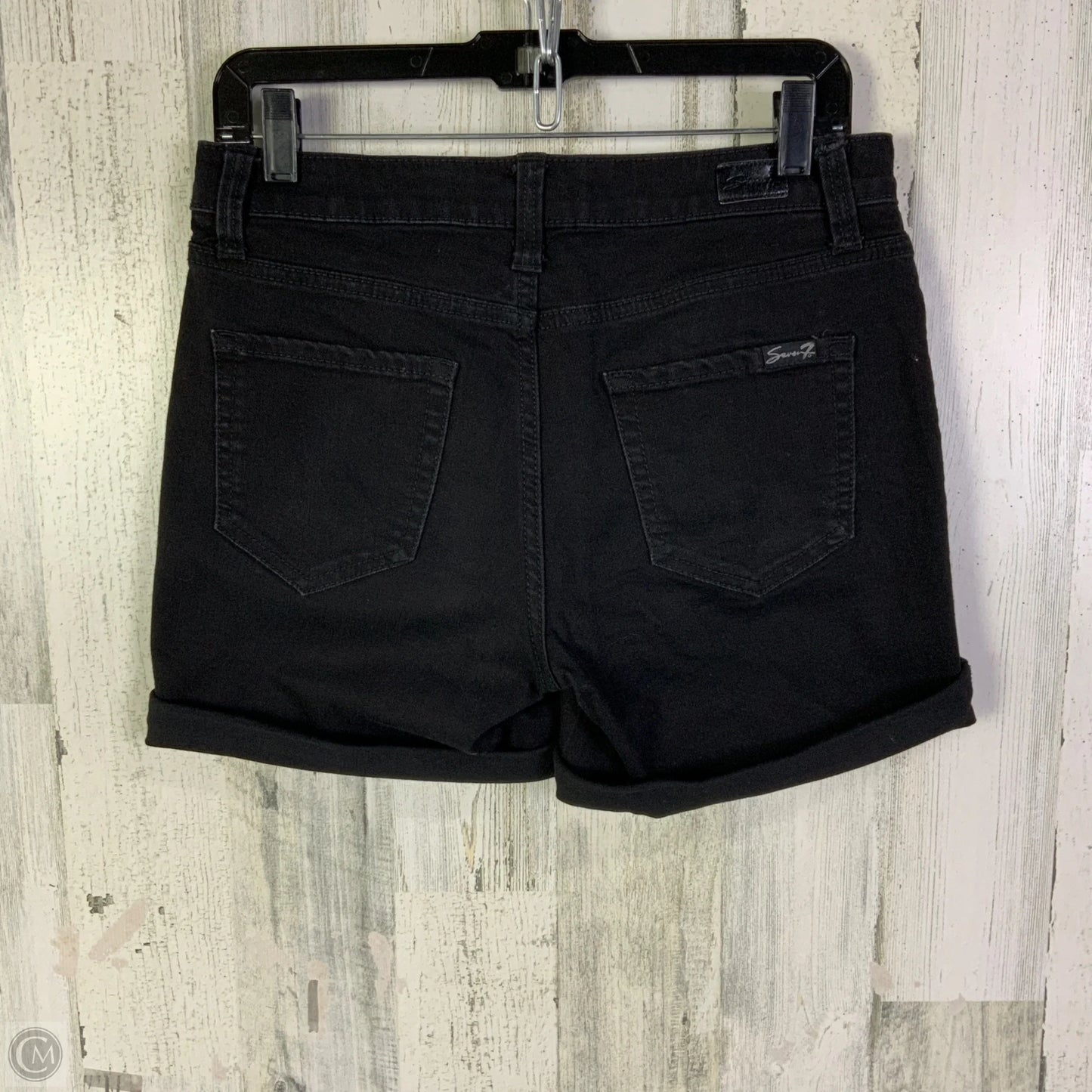 Shorts By Seven 7 In Black Denim, Size: 4