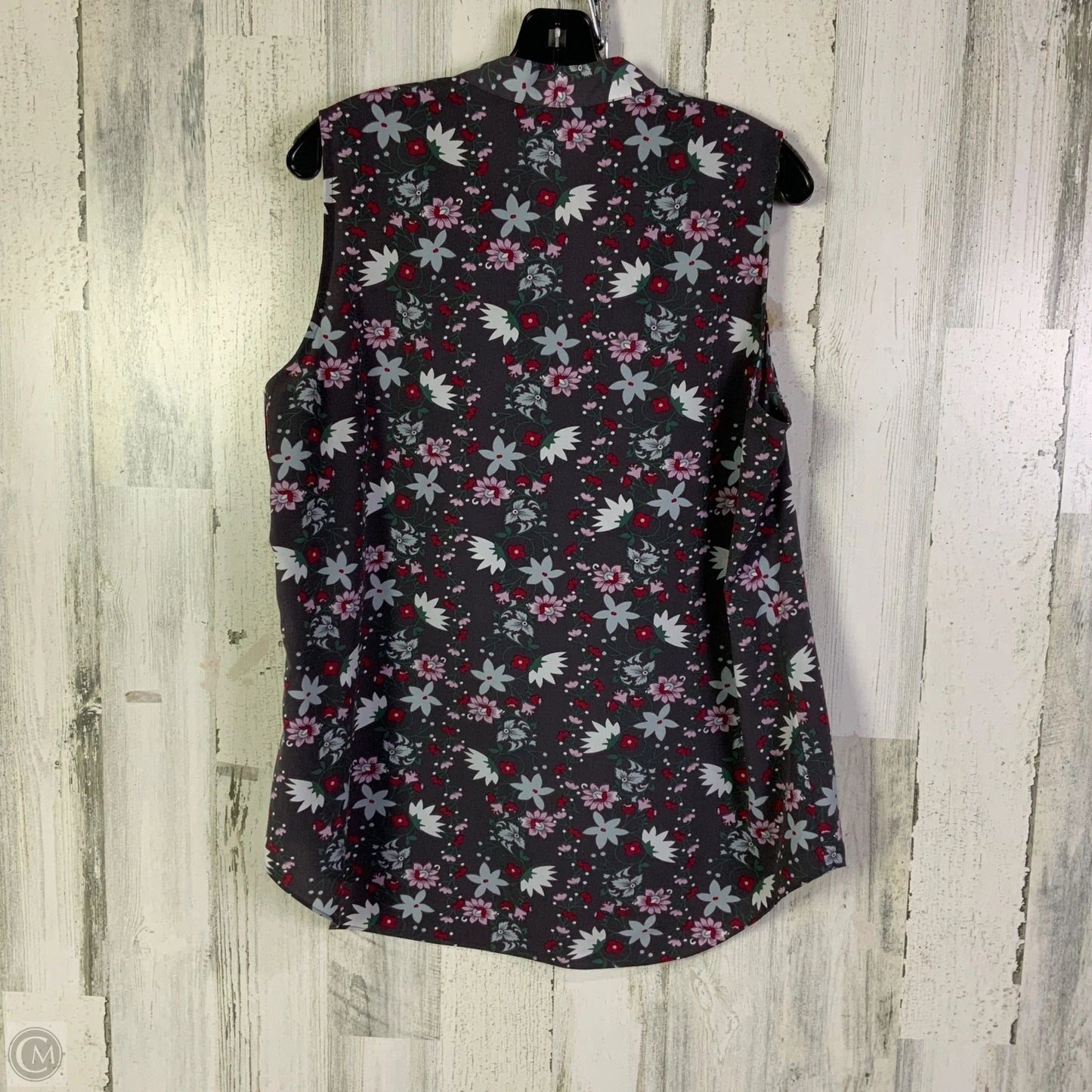 Blouse Sleeveless By Cabi In Grey & Pink, Size: L