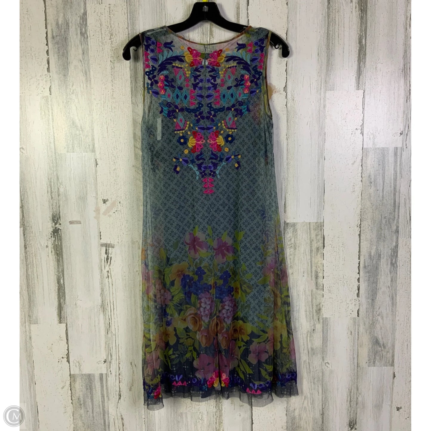Dress Designer By Johnny Was In Aqua, Size: S