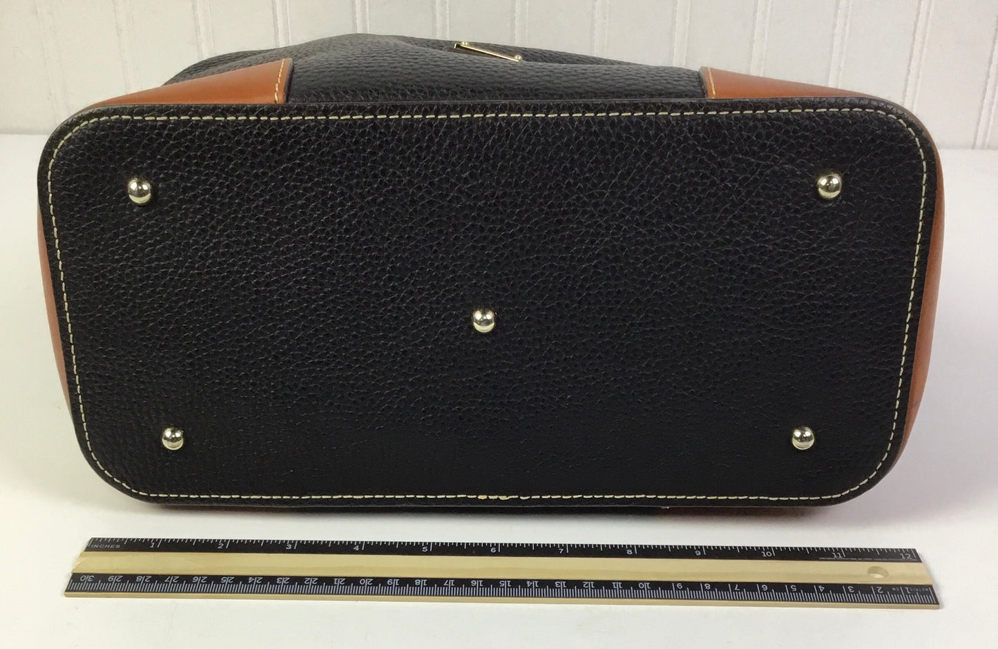 Handbag Designer By Dooney And Bourke In Black & Brown, Size:Medium