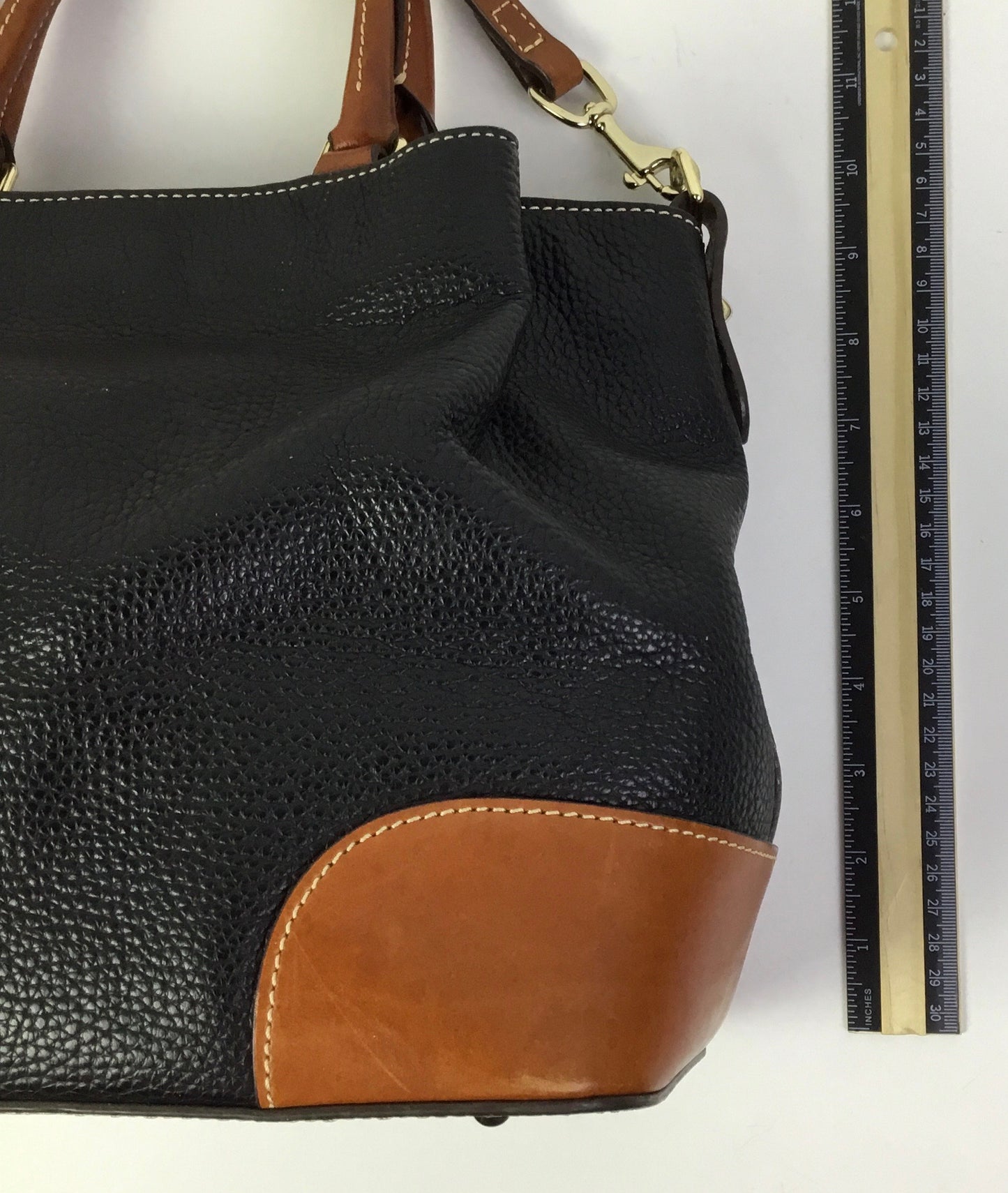 Handbag Designer By Dooney And Bourke In Black & Brown, Size:Medium