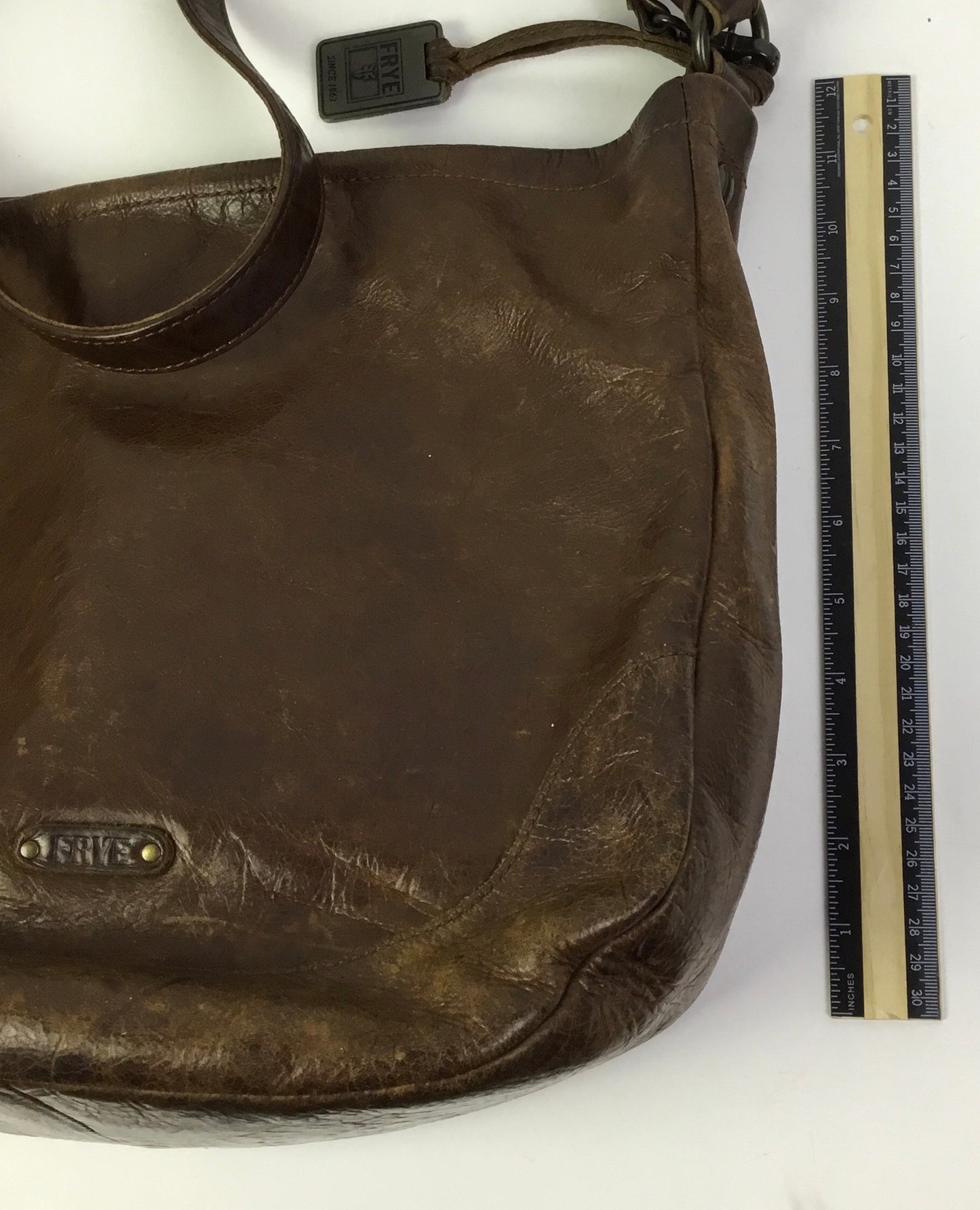 Handbag Designer By Frye In Brown, Size:Medium
