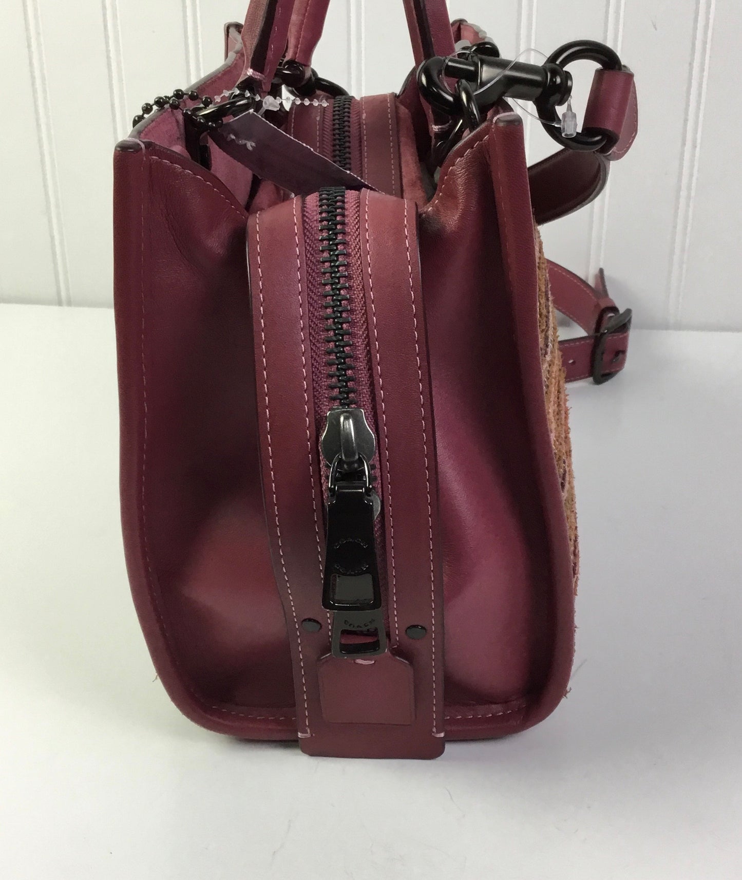 Crossbody Designer By Coach In Pink, Size:Medium
