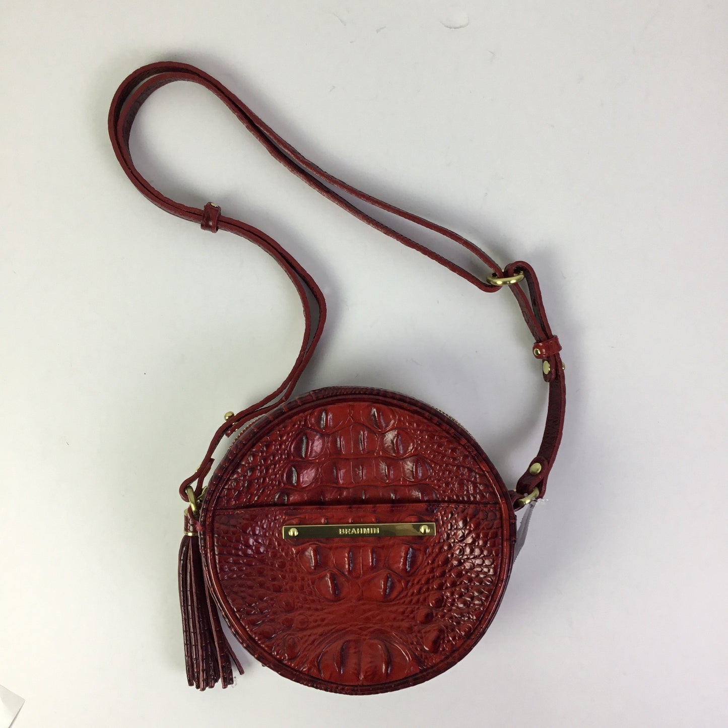 Crossbody Designer By Brahmin In Red, Size:Small