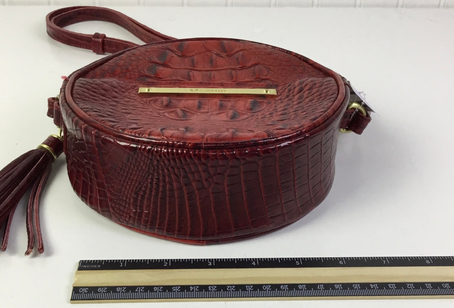 Crossbody Designer By Brahmin In Red, Size:Small
