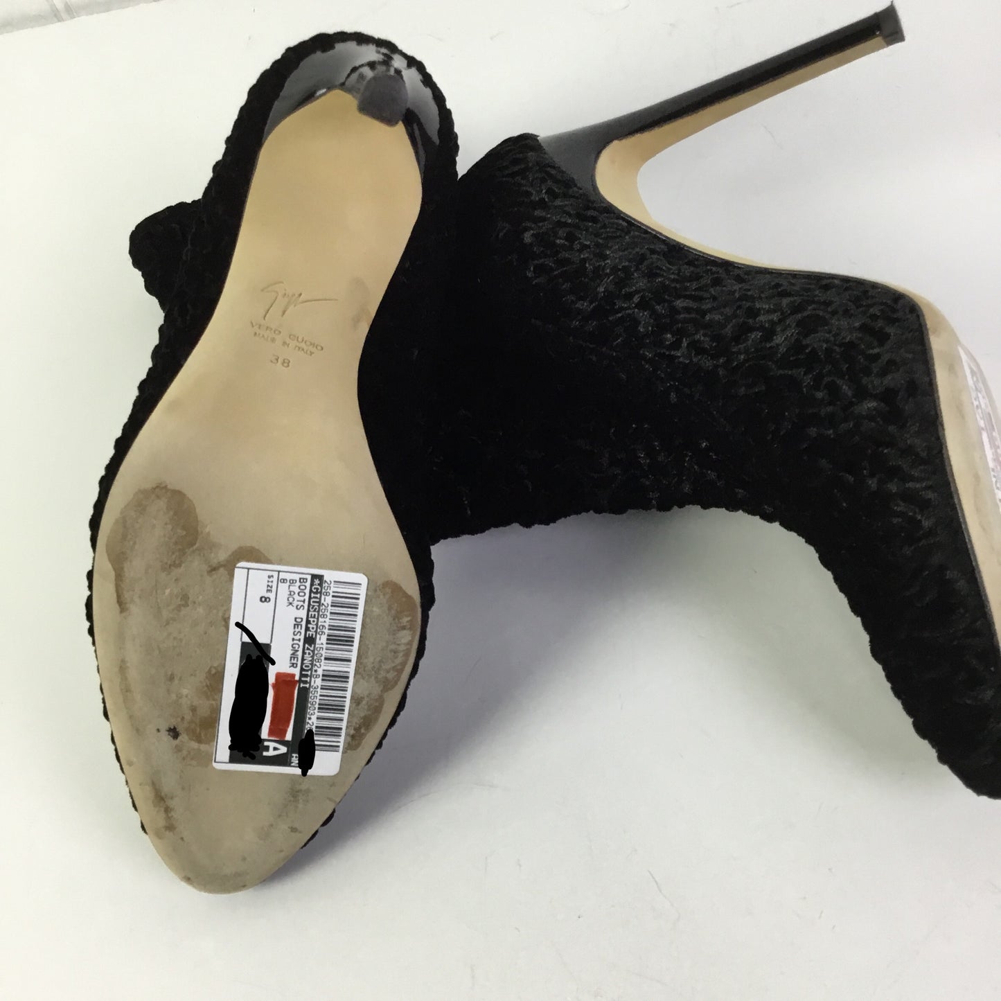 Boots Designer By Giuseppe Zanotti In Black, Size: 8