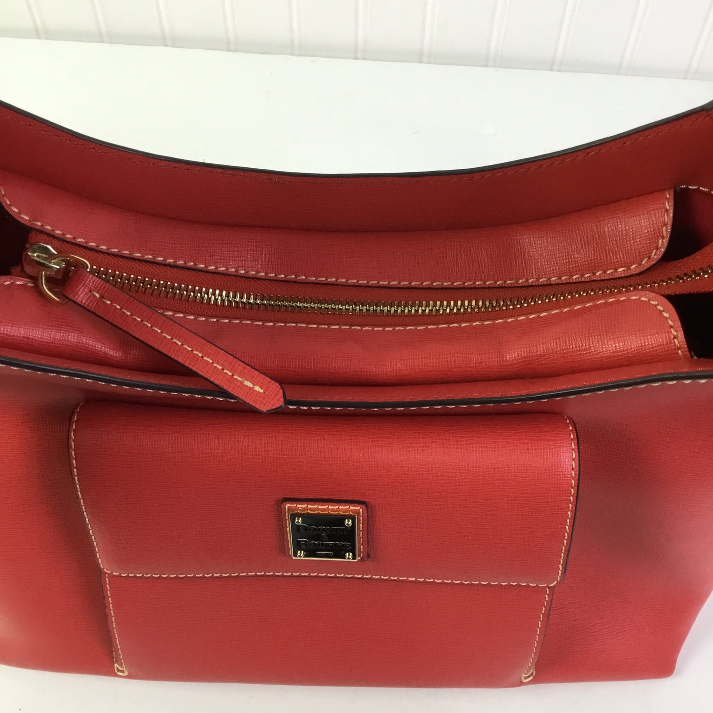 Handbag Designer By Dooney And Bourke In Red, Size:Medium