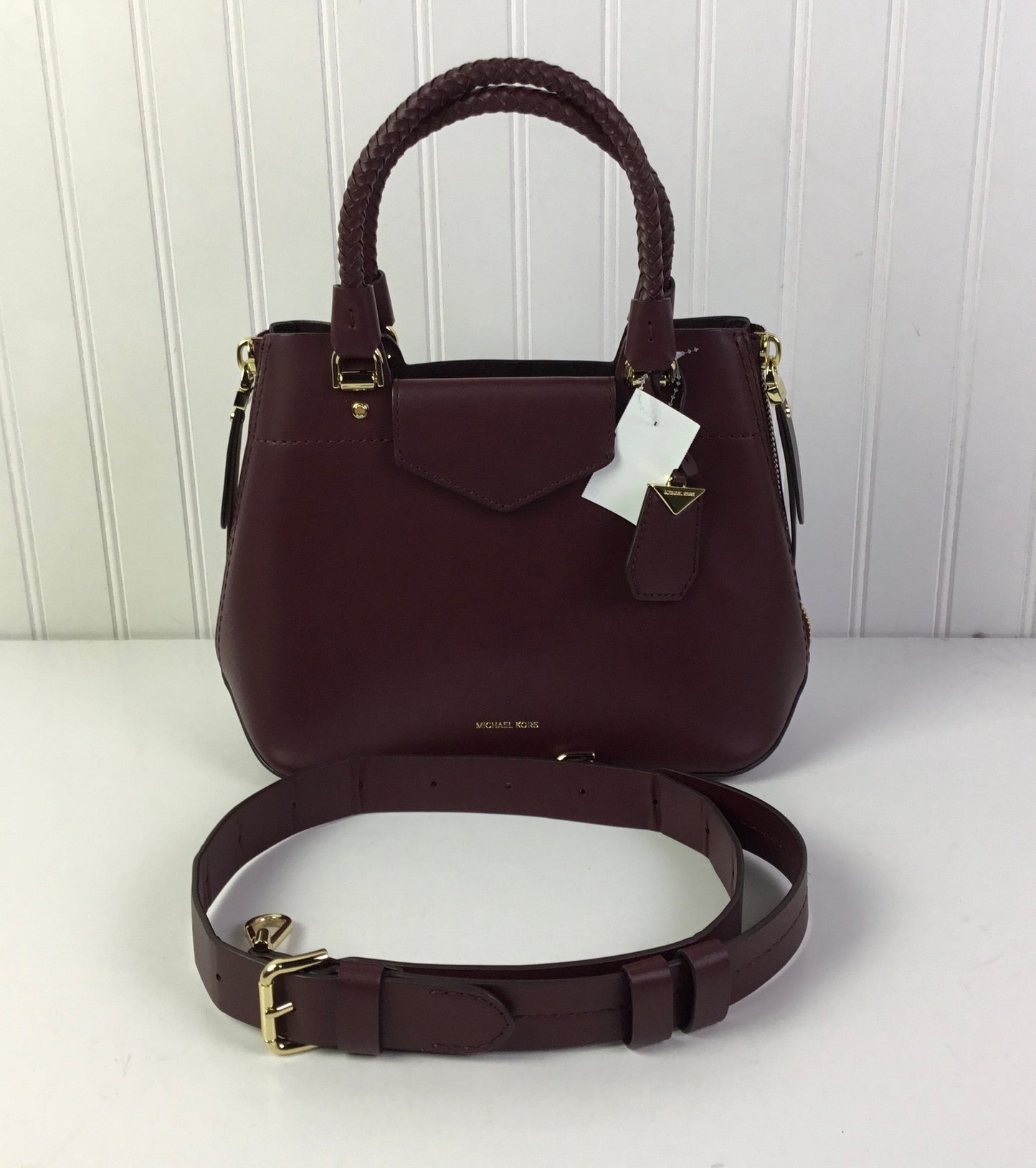 Handbag Designer By Michael Kors In Maroon, Size:Small