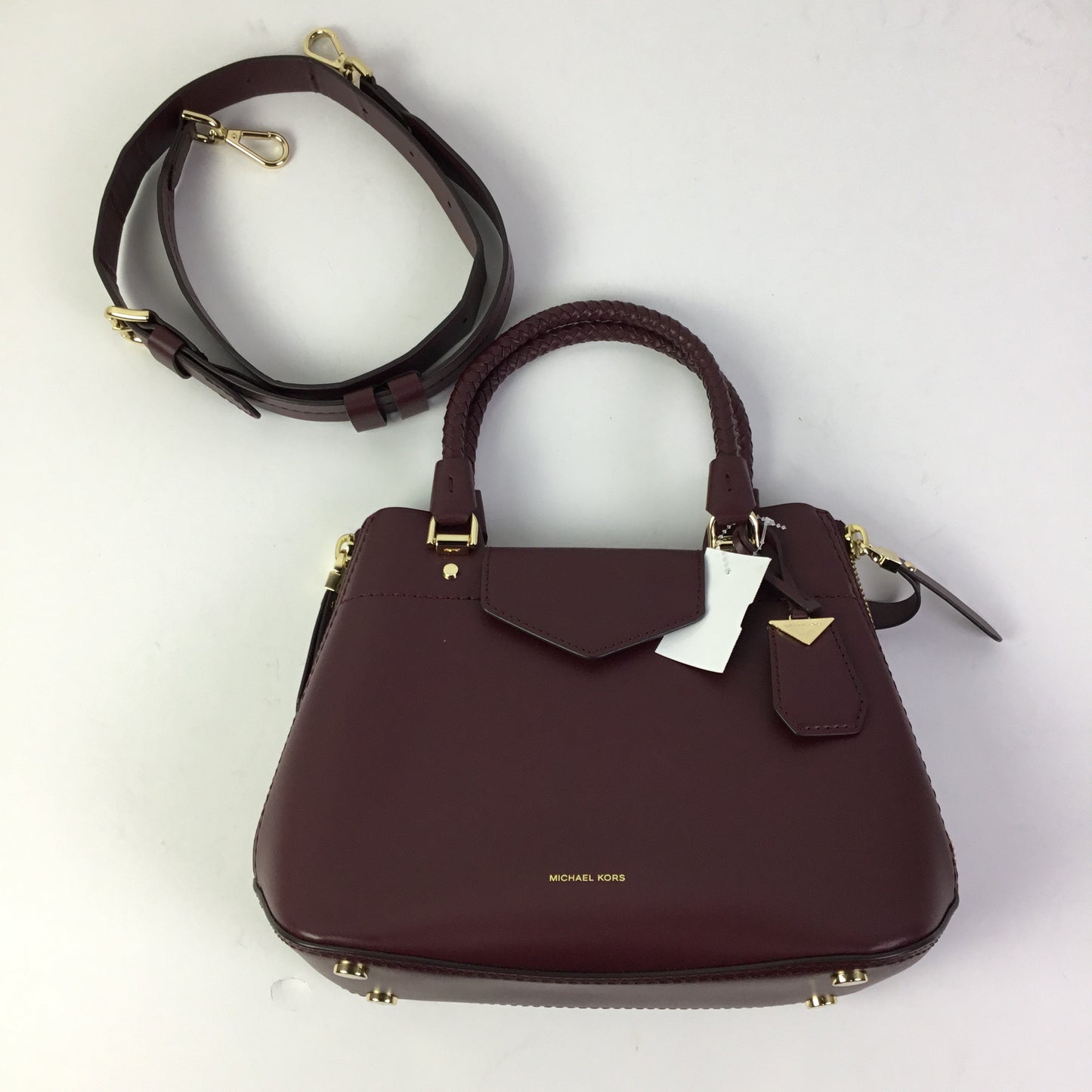 Handbag Designer By Michael Kors In Maroon, Size:Small