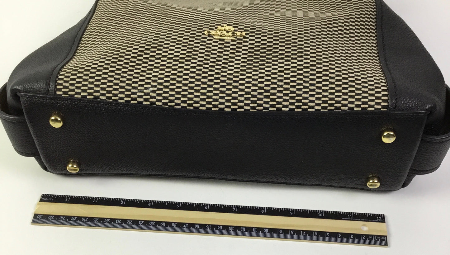 Handbag Designer By Coach In Black, Size:Medium