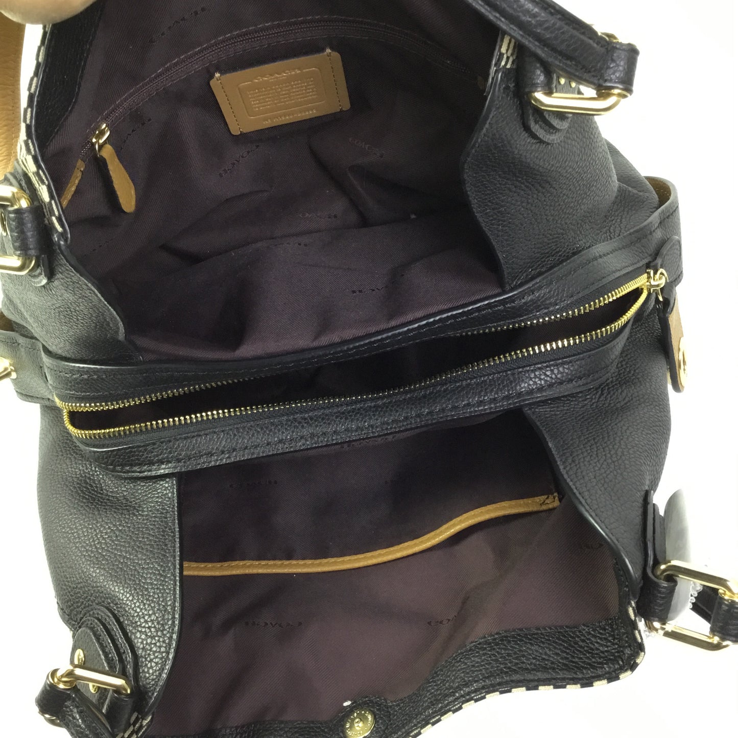 Handbag Designer By Coach In Black, Size:Medium