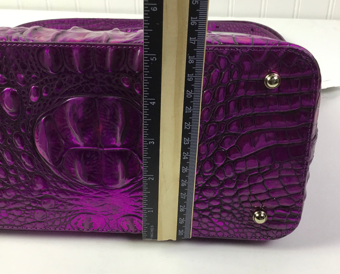 Crossbody Designer By Brahmin In Purple, Size:Medium