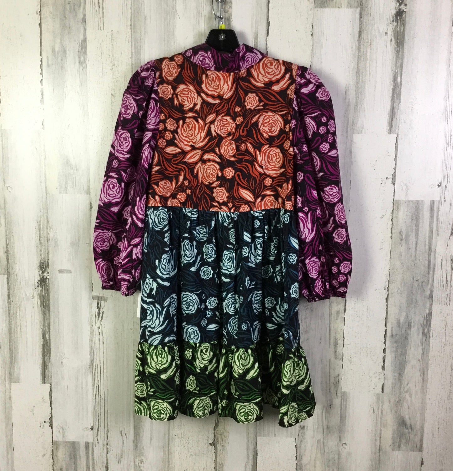 Dress Casual Short By Farm Rio In Black & Purple, Size:S