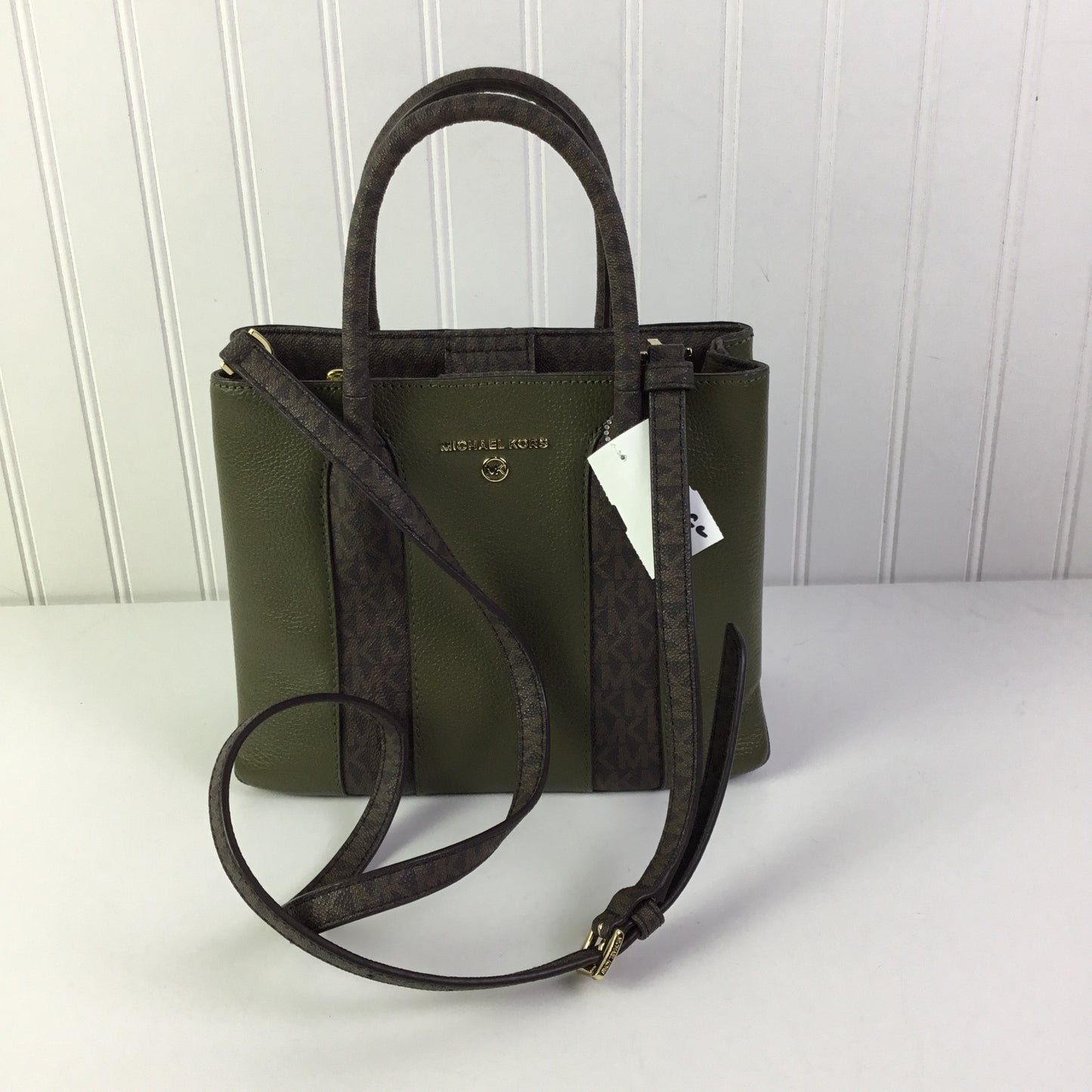 Crossbody Designer By Michael Kors In Green, Size:Medium
