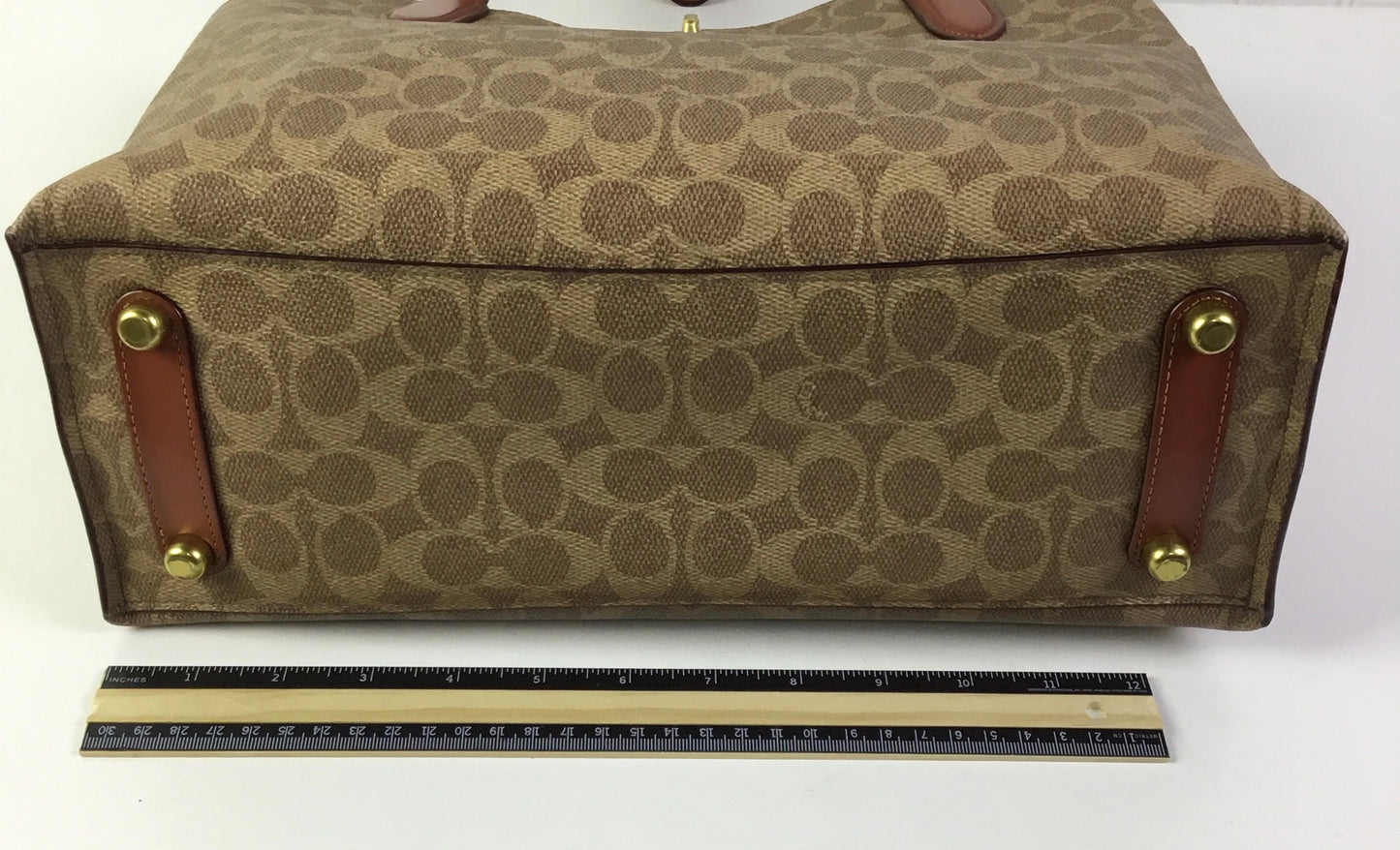 Handbag Designer By Coach In Brown, Size:Large