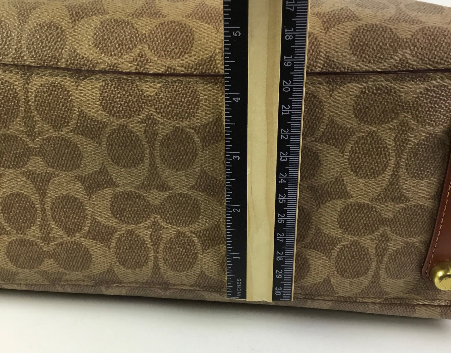 Handbag Designer By Coach In Brown, Size:Large