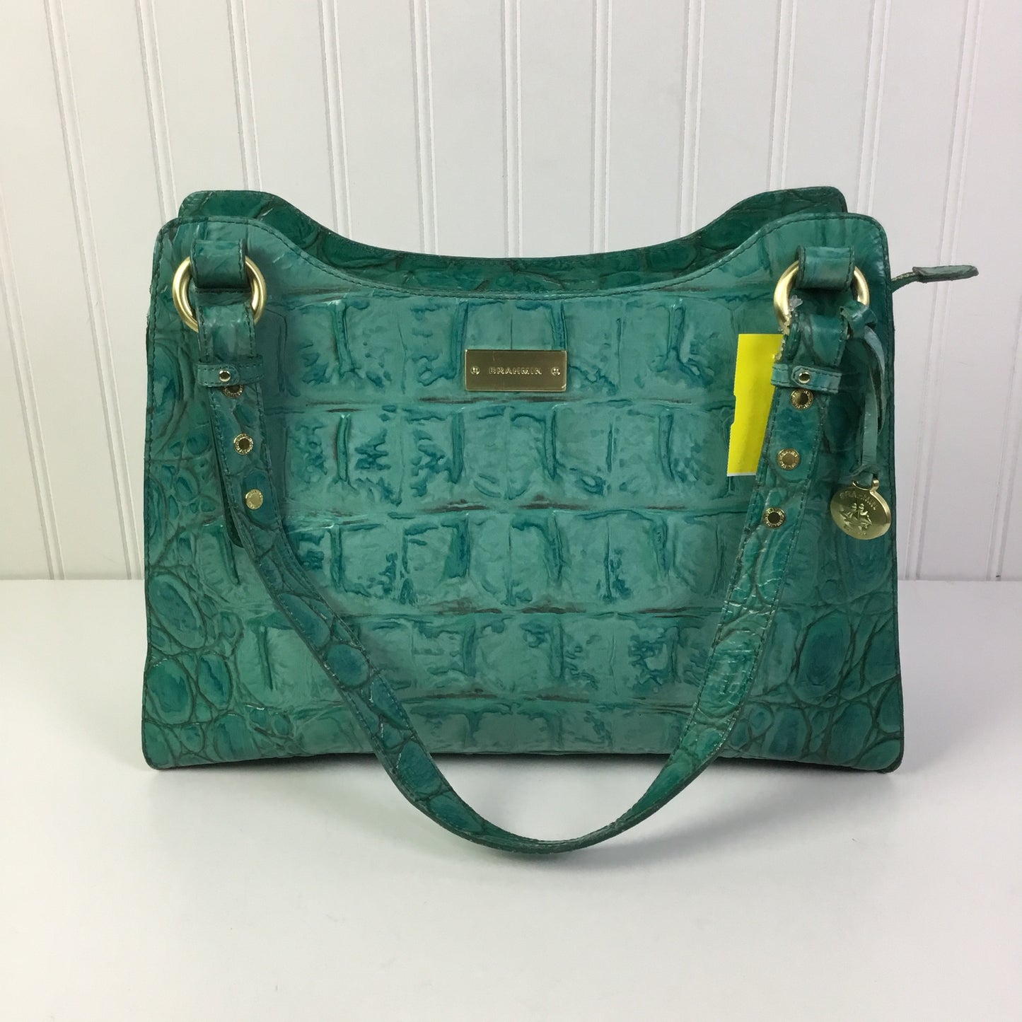 Handbag Designer By Brahmin In Green, Size:Large