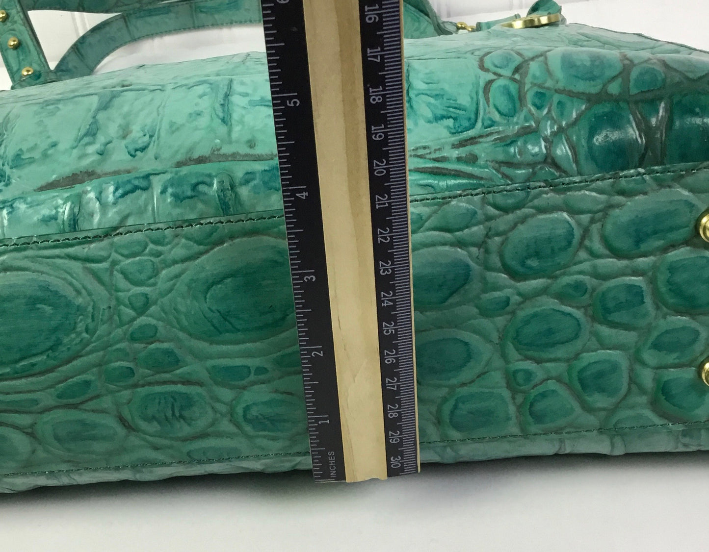 Handbag Designer By Brahmin In Green, Size:Large