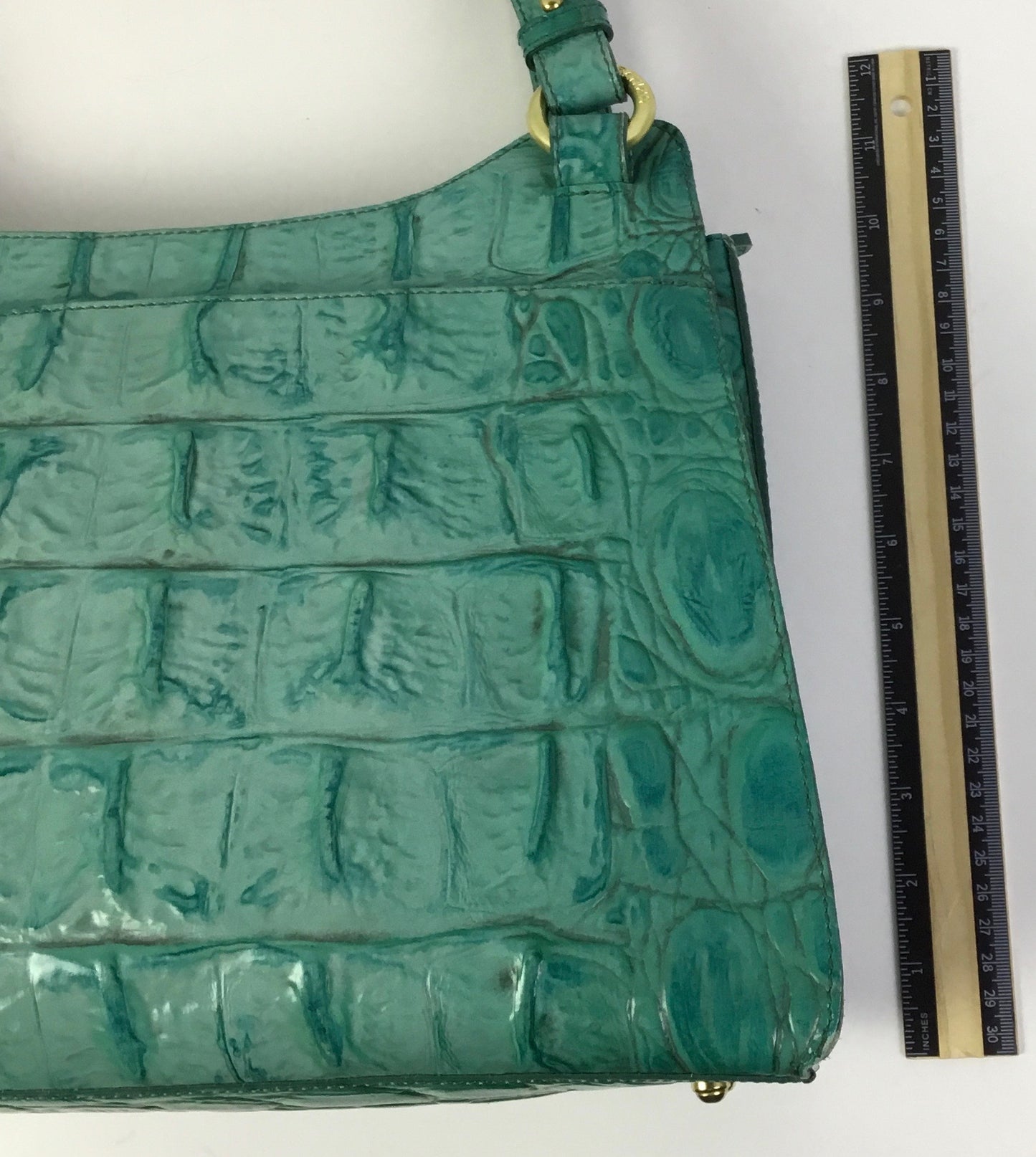 Handbag Designer By Brahmin In Green, Size:Large