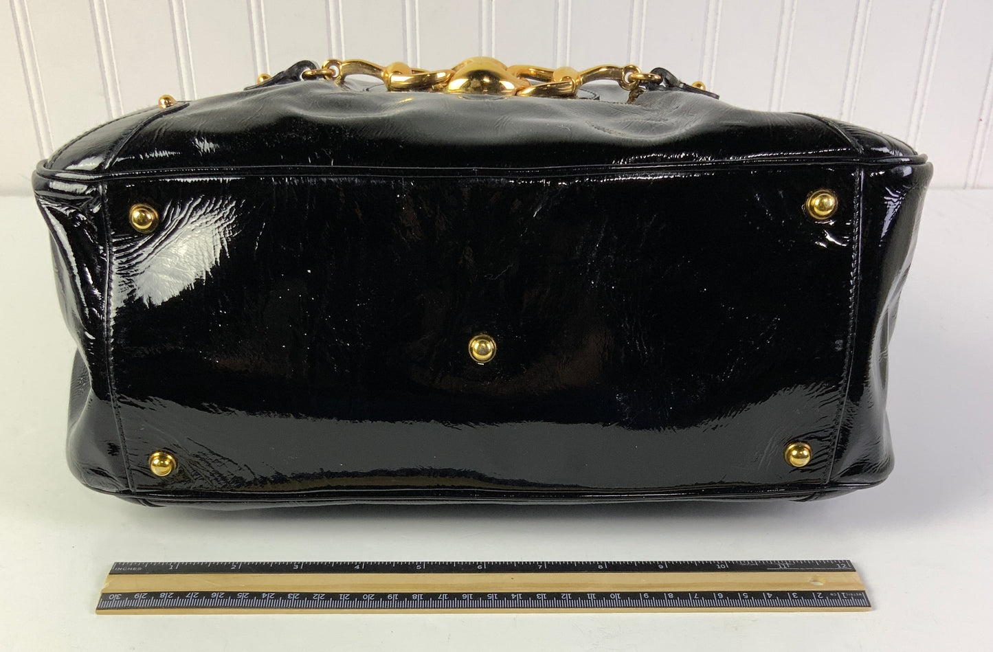 Handbag Luxury Designer By Gucci In Black, Size:Medium