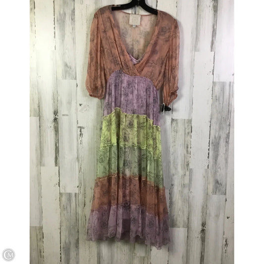 Dress Casual Maxi By Johnny Was In Pink & Purple, Size: Xs