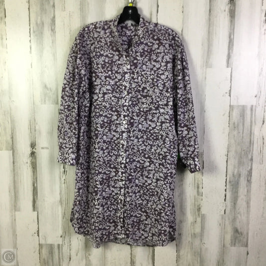 Dress Casual Midi By Johnny Was In Purple & White, Size: Xs