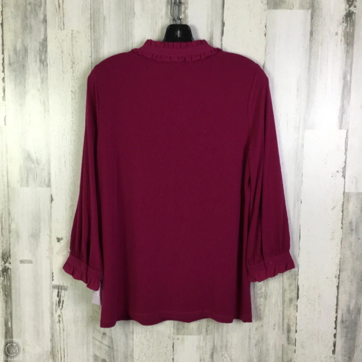 Blouse Designer By Karl Lagerfeld In Purple, Size: S