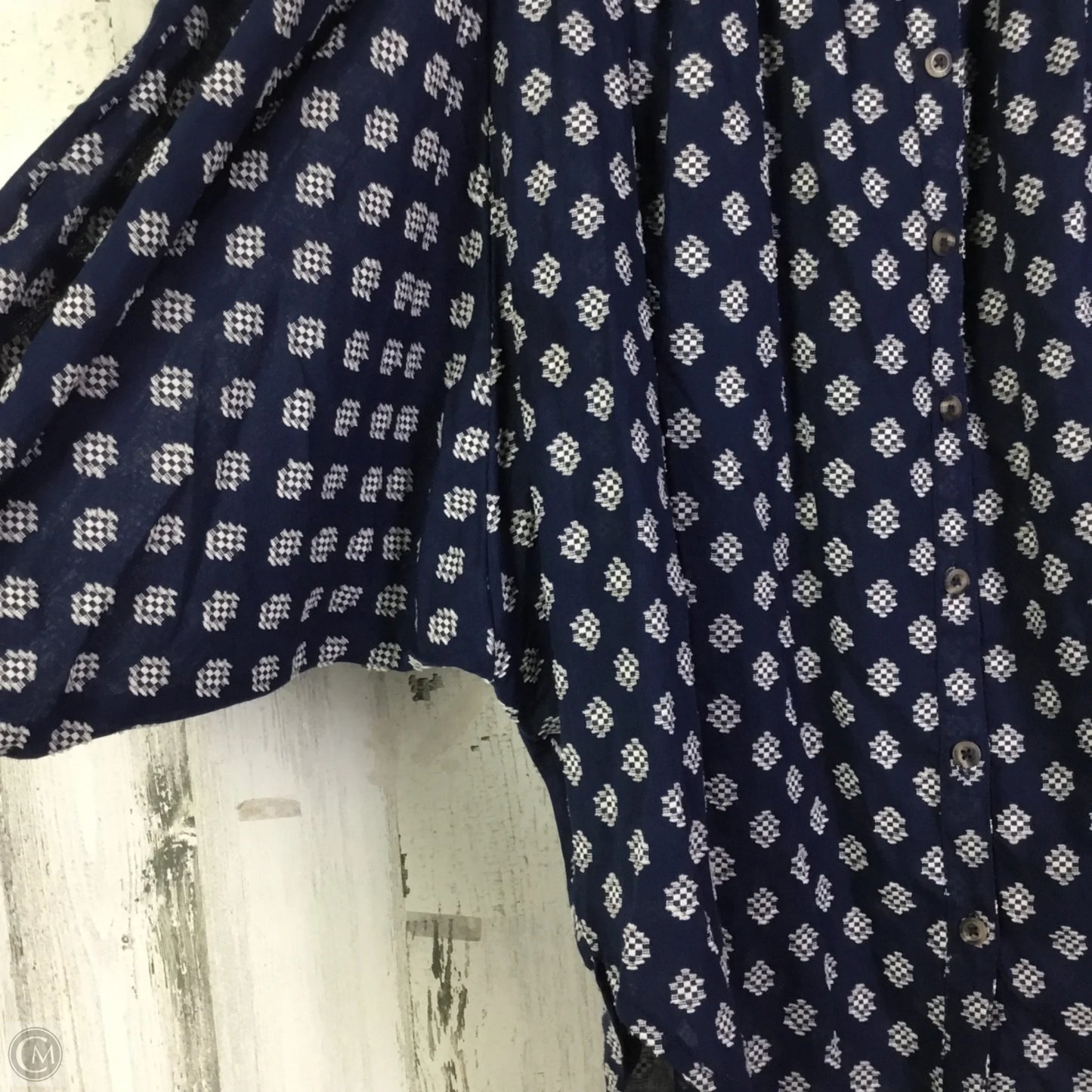 Blouse Long Sleeve By Anthropologie In Navy, Size: Xs