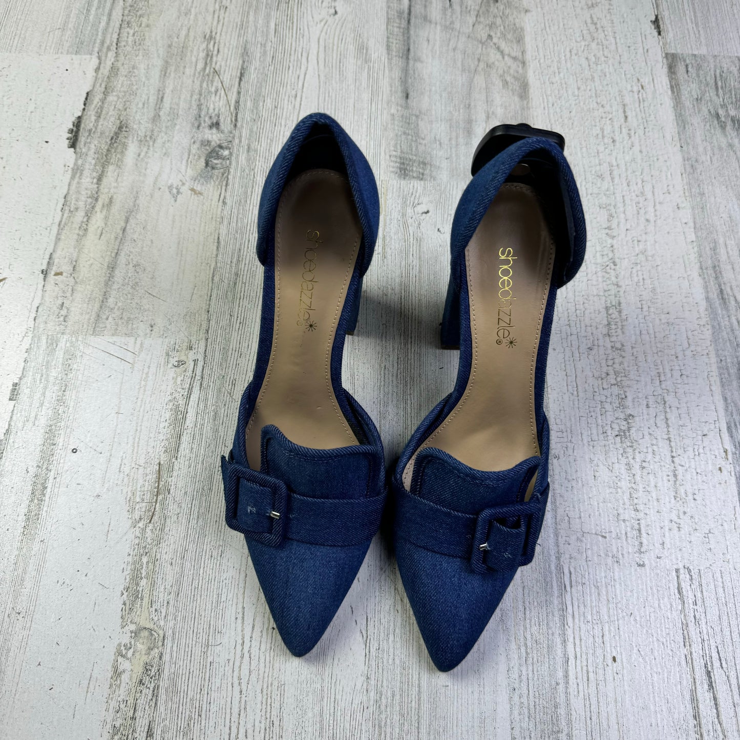 Shoes Heels Block By Shoedazzle In Denim Blue, Size: 6.5