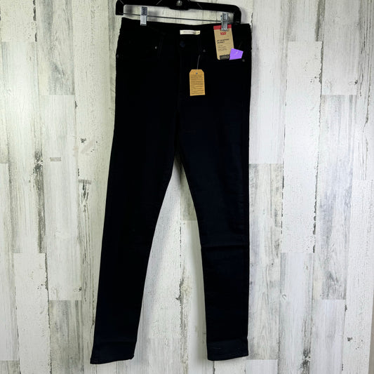 Jeans Skinny By Levis In Black Denim, Size: 8