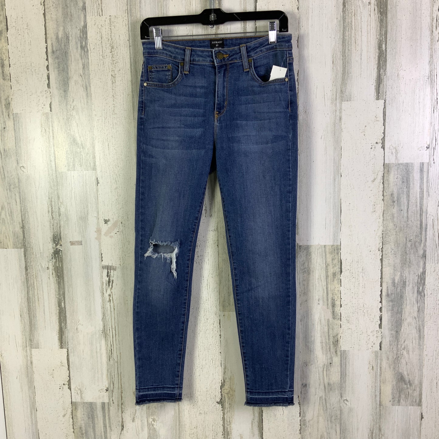 Jeans Skinny By Just Black In Blue Denim, Size: 4