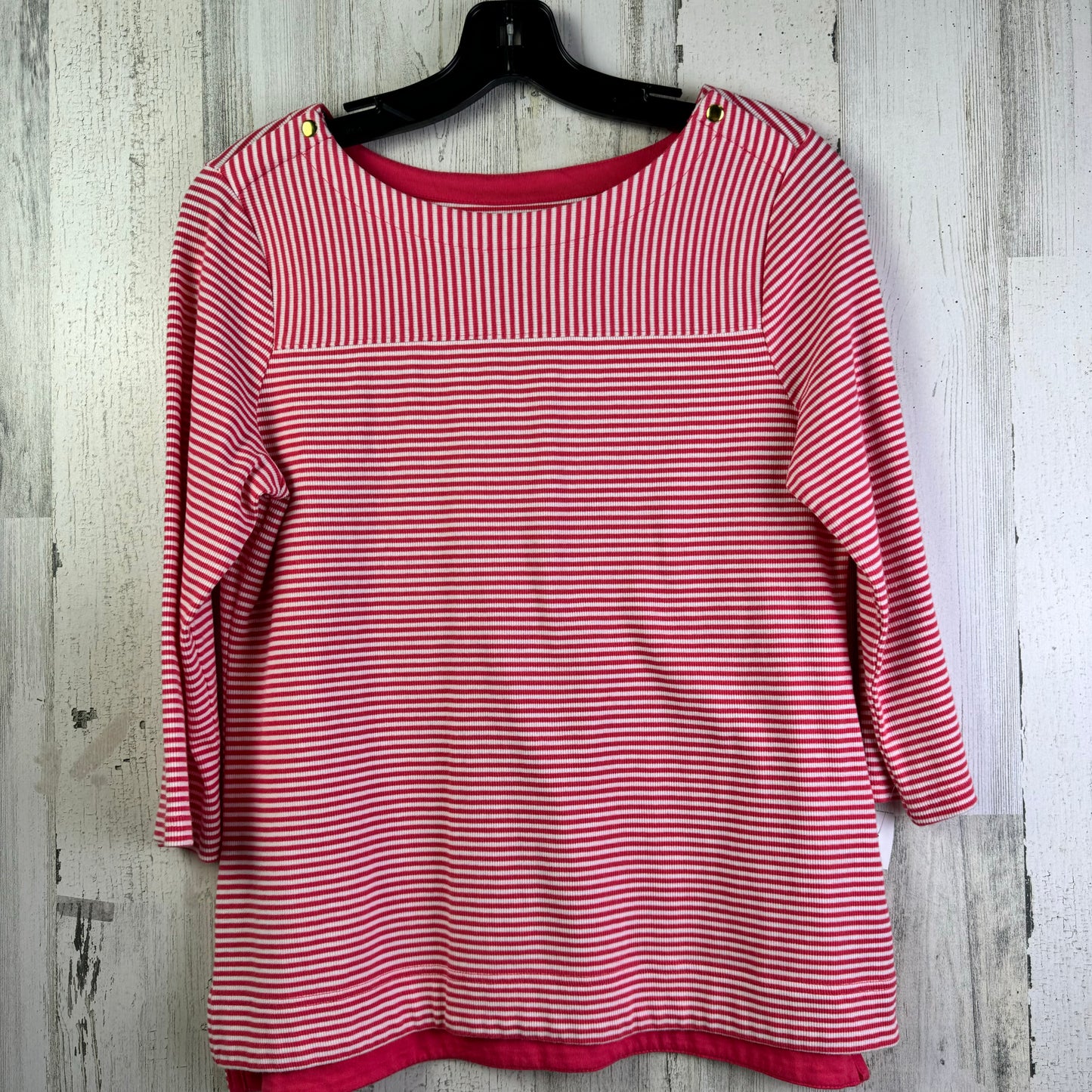 Pink & White Top 3/4 Sleeve Chicos, Size S