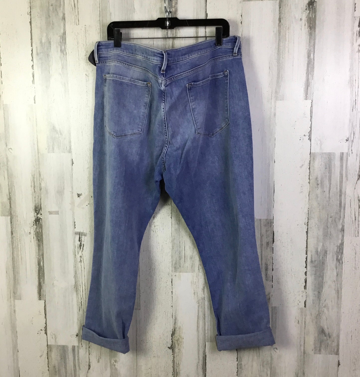 Jeans Straight By Frame In Blue Denim, Size: 18