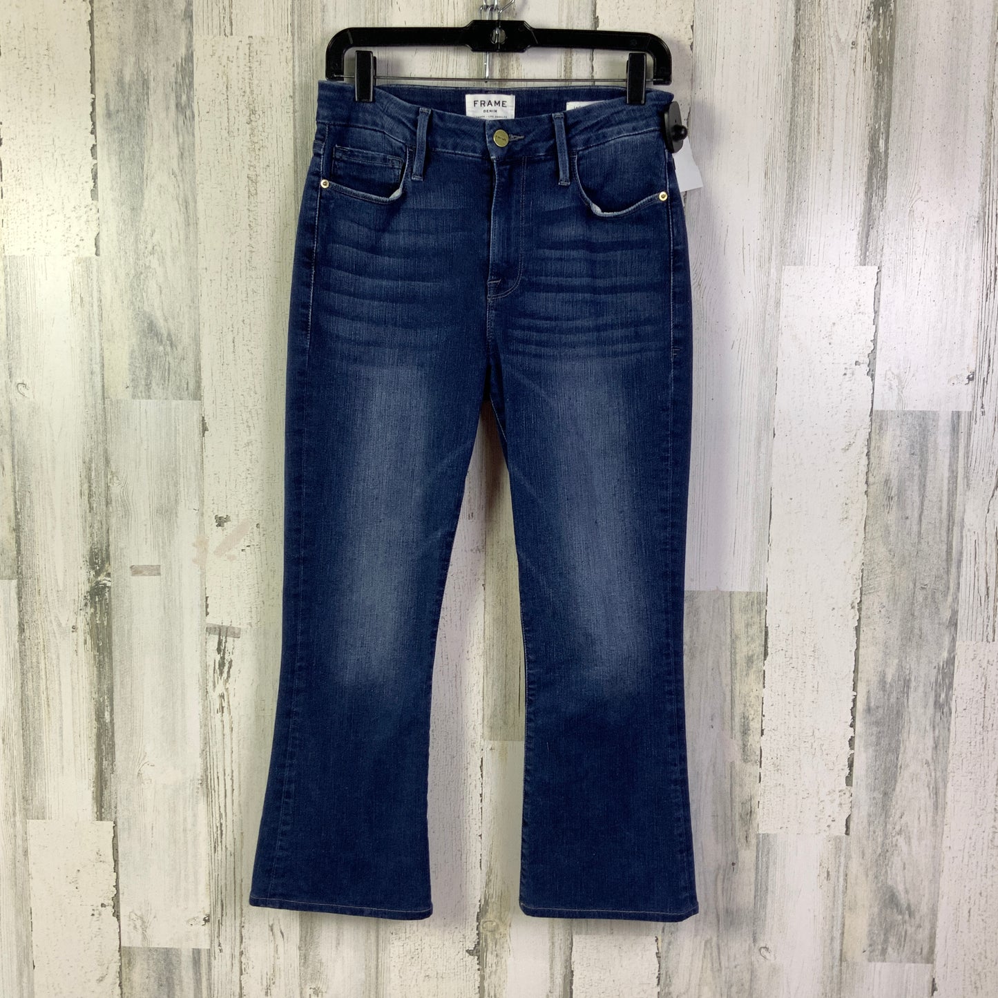 Jeans Boot Cut By Frame In Blue Denim, Size: 6