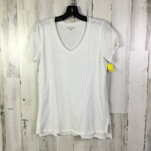 Top Short Sleeve Basic By Eileen Fisher In White, Size: Xs