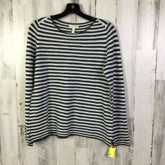 Sweater By Eileen Fisher In Grey & White, Size: S